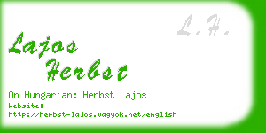 lajos herbst business card